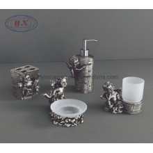 Jabonera clásica personalizada Soporte para jabón líquido Ganchos para batas Estante de vidrio Estantes de baño Kit de hardware de baño Serie Angel